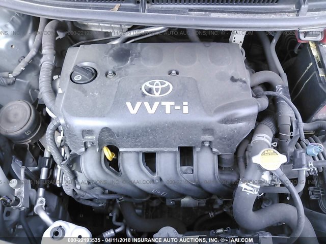 JTDJT903485164134 - 2008 TOYOTA YARIS GRAY photo 10