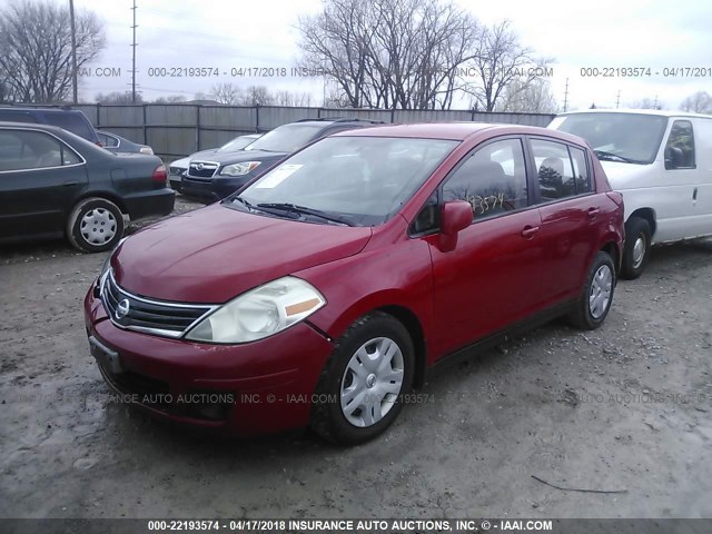 3N1BC1CP5BL399771 - 2011 NISSAN VERSA S/SL RED photo 2