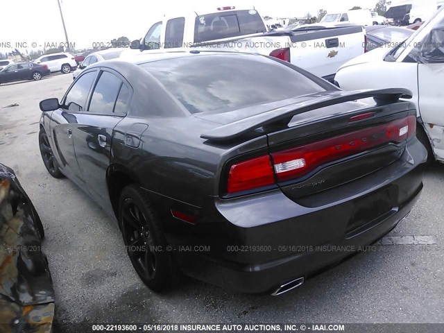 2C3CDXCT2EH275117 - 2014 DODGE CHARGER R/T GRAY photo 3