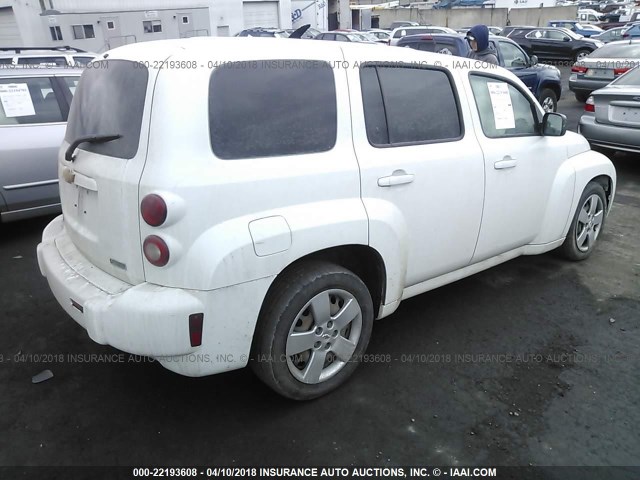 3GNBAAFW0BS634905 - 2011 CHEVROLET HHR LS WHITE photo 4