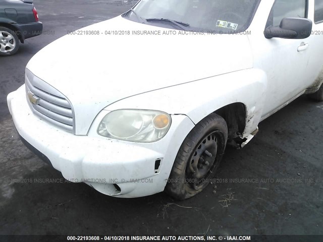 3GNBAAFW0BS634905 - 2011 CHEVROLET HHR LS WHITE photo 6
