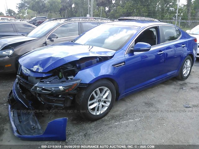 KNAGM4A74B5054703 - 2011 KIA OPTIMA LX 蓝色 照片 2