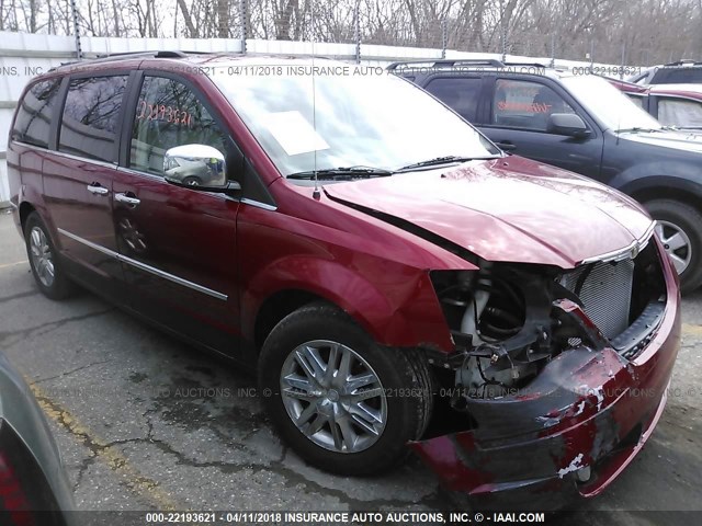 2A8HR64X28R826944 - 2008 CHRYSLER TOWN & COUNTRY LIMITED RED photo 1
