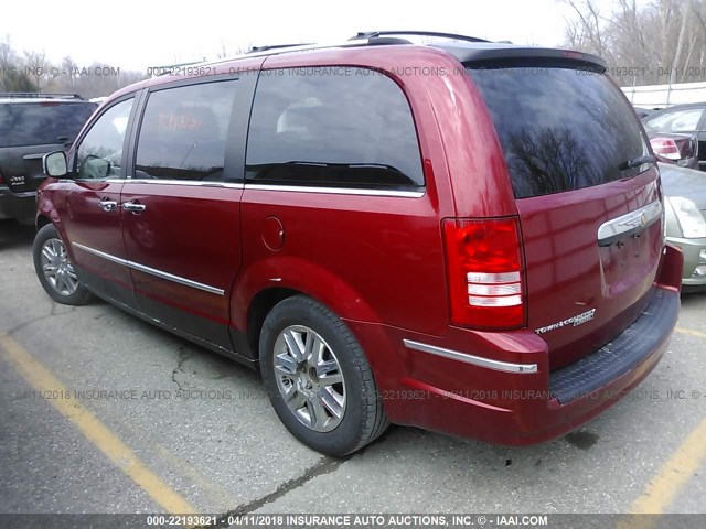 2A8HR64X28R826944 - 2008 CHRYSLER TOWN & COUNTRY LIMITED RED photo 3