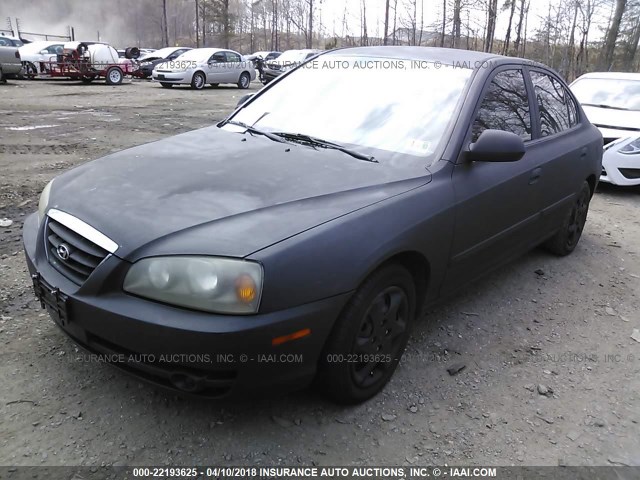 KMHDN46D85U004880 - 2005 HYUNDAI ELANTRA GLS/GT GRAY photo 2