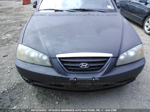 KMHDN46D85U004880 - 2005 HYUNDAI ELANTRA GLS/GT GRAY photo 6