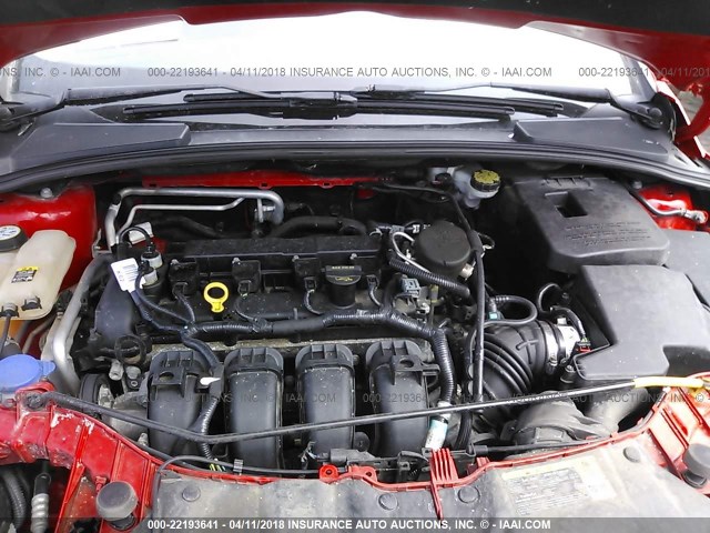 1FAHP3M24CL261992 - 2012 FORD FOCUS SEL RED photo 10