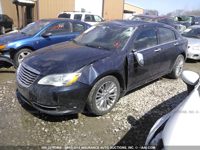 1C3CCBCG2DN553156 - 2013 CHRYSLER 200 LIMITED Dark Blue photo 2