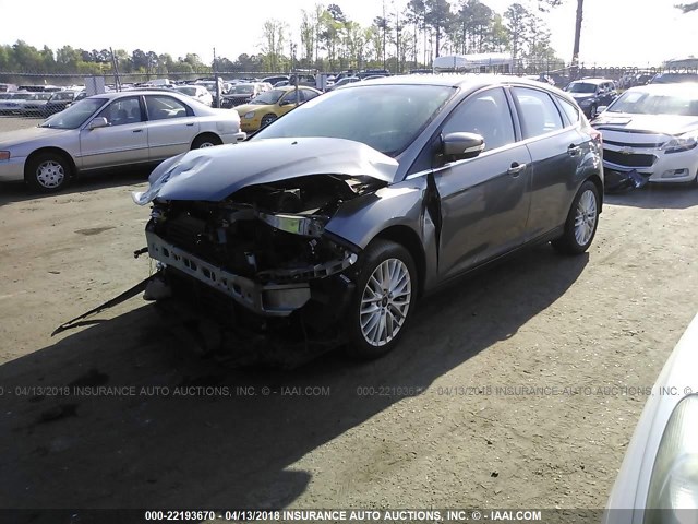 1FADP3N2XEL416481 - 2014 FORD FOCUS TITANIUM GRAY photo 2