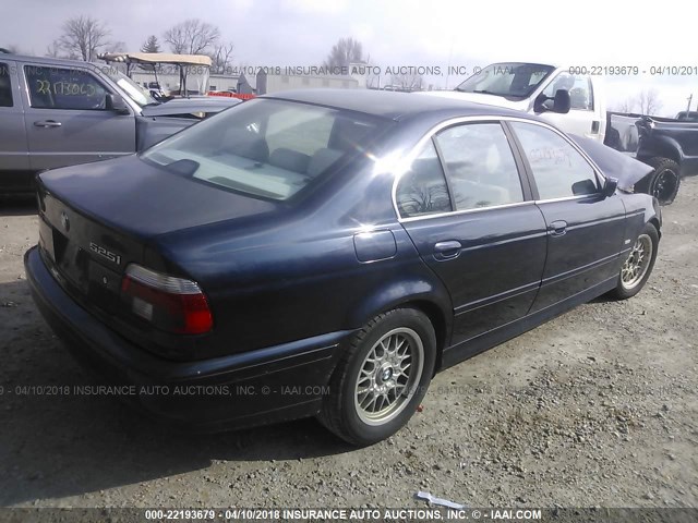 WBADT43471GF56670 - 2001 BMW 525 I AUTOMATIC BLUE photo 4
