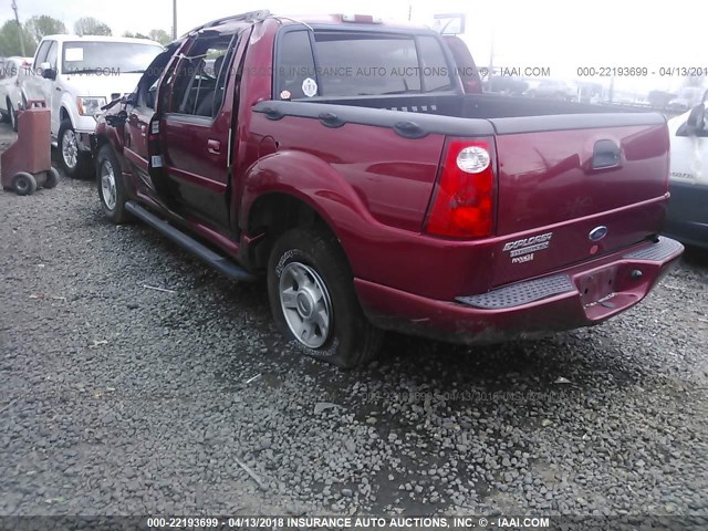 1FMZU67K94UC40194 - 2004 FORD EXPLORER SPORT TR  MAROON photo 3