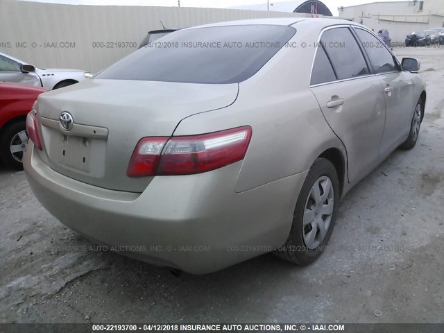4T1BE46K48U752083 - 2008 TOYOTA CAMRY CE/LE/XLE/SE GOLD photo 4