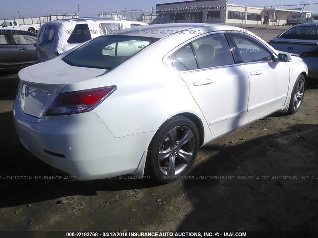 19UUA8F79CA013749 - 2012 ACURA TL WHITE photo 4