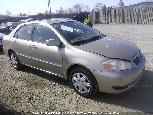 2T1BR32E36C596647 - 2006 TOYOTA COROLLA CE/LE/S GOLD photo 1