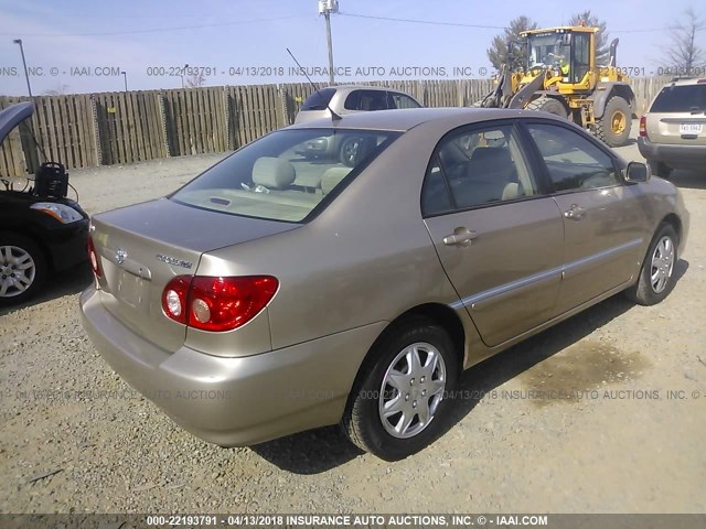 2T1BR32E36C596647 - 2006 TOYOTA COROLLA CE/LE/S GOLD photo 4