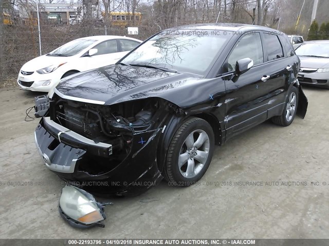 5J8TB18587A020354 - 2007 ACURA RDX TECHNOLOGY BLACK photo 2