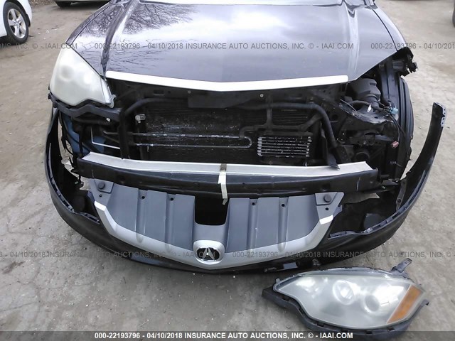 5J8TB18587A020354 - 2007 ACURA RDX TECHNOLOGY BLACK photo 6