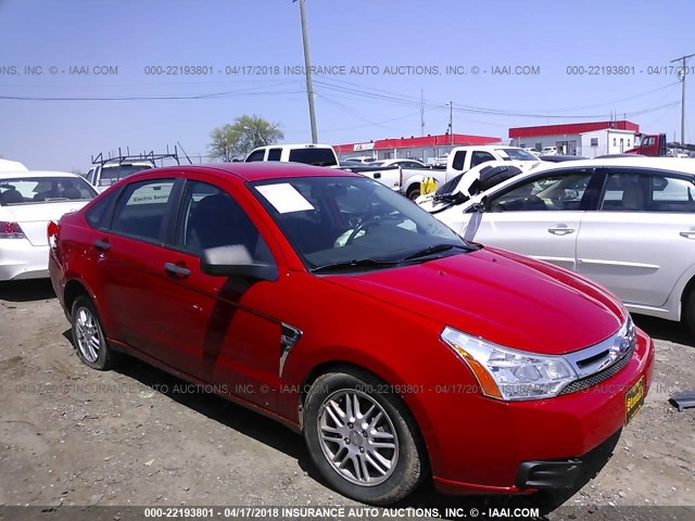 1FAHP35N88W256230 - 2008 FORD FOCUS SE/SEL/SES RED photo 1