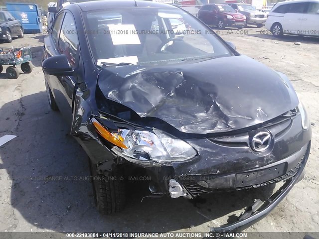 JM1DE1KY0D0156248 - 2013 MAZDA MAZDA2 BLACK photo 6