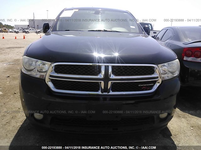 1C4SDHDT9CC107051 - 2012 DODGE DURANGO CREW BLACK photo 6