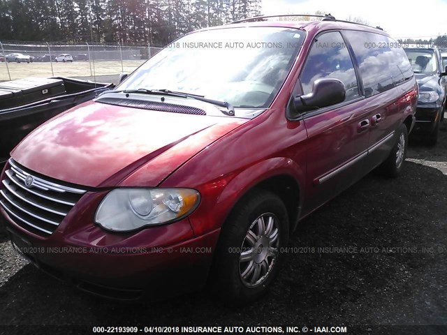 2C4GP54L95R112630 - 2005 CHRYSLER TOWN & COUNTRY TOURING MAROON photo 2