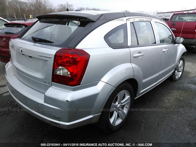 1B3CB4HA9AD607960 - 2010 DODGE CALIBER SXT SILVER photo 4