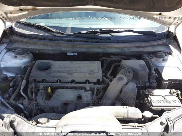 KNAFU4A23C5616186 - 2012 KIA FORTE EX SILVER photo 10