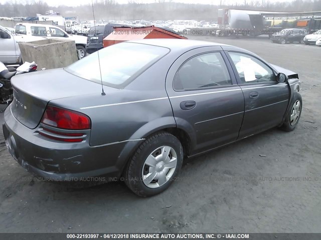 1B3EL36X44N220948 - 2004 DODGE STRATUS SE GRAY photo 4