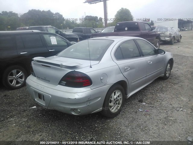 1G2NF52E43M637016 - 2003 PONTIAC GRAND AM SE1 SILVER photo 4