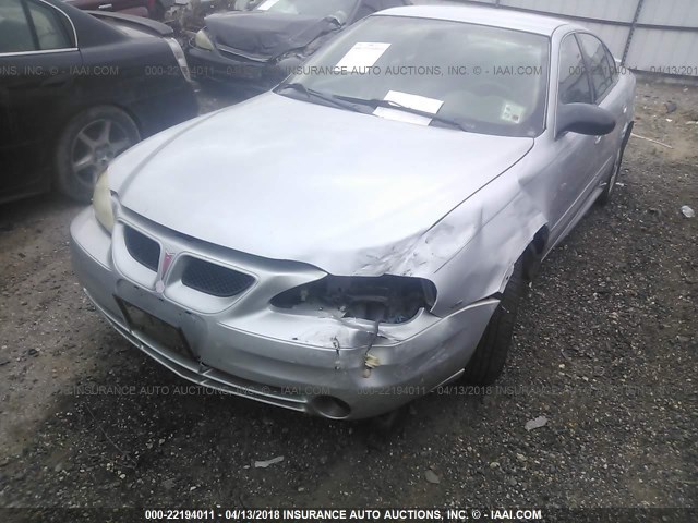 1G2NF52E43M637016 - 2003 PONTIAC GRAND AM SE1 SILVER photo 6