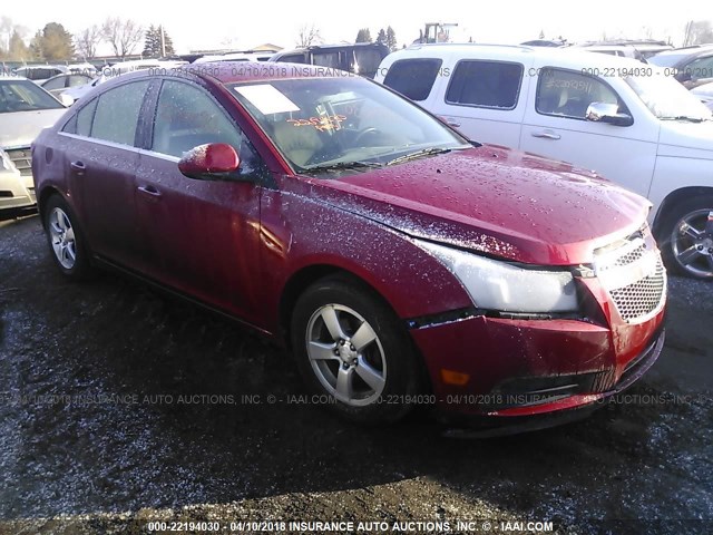 1G1PG5SCXC7167775 - 2012 CHEVROLET CRUZE LT RED photo 1