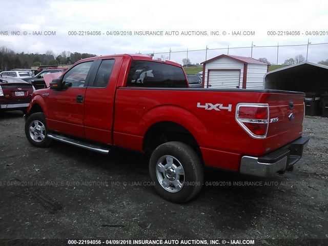 1FTFX1EFXCFC32258 - 2012 FORD F150 SUPER CAB RED photo 3