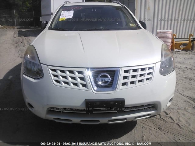 JN8AS58T99W325237 - 2009 NISSAN ROGUE S/SL WHITE photo 6