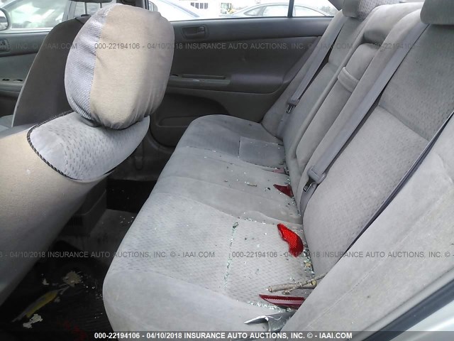 4T1BE32K53U200603 - 2003 TOYOTA CAMRY LE/XLE/SE SILVER photo 8