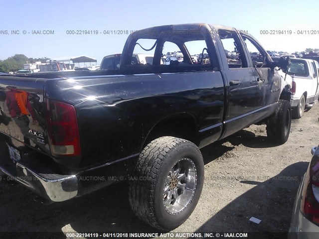 1D7KU28D54J265373 - 2004 DODGE RAM 2500 ST/SLT BLACK photo 4