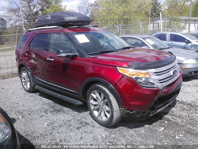 1FM5K7D87FGA44128 - 2015 FORD EXPLORER XLT RED photo 1