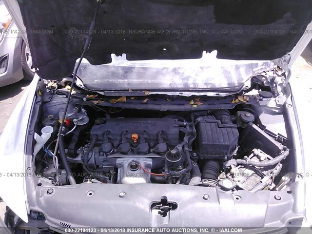 2HGFA1F91AH312166 - 2010 HONDA CIVIC EXL 银色 照片 10