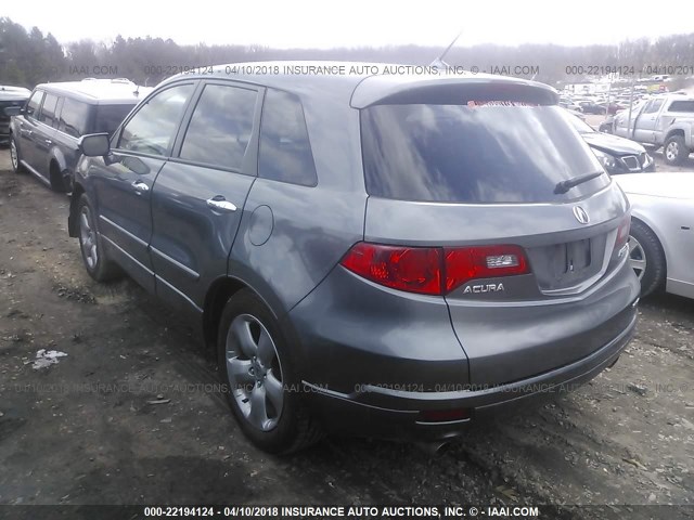 5J8TB18528A009044 - 2008 ACURA RDX TECHNOLOGY GRAY photo 3