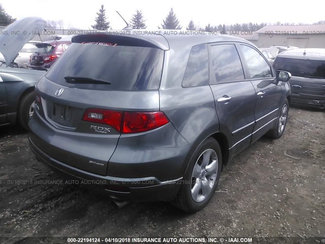 5J8TB18528A009044 - 2008 ACURA RDX TECHNOLOGY GRAY photo 4