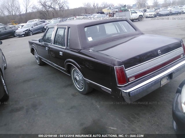 1LNBM81F5JY855659 - 1988 LINCOLN TOWN CAR BURGUNDY photo 3