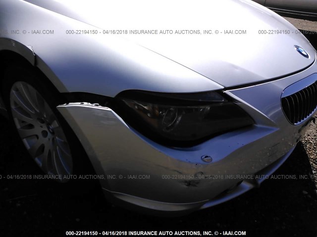 WBAEH73485B192623 - 2005 BMW 645 CI AUTOMATIC Gümüş foto 6