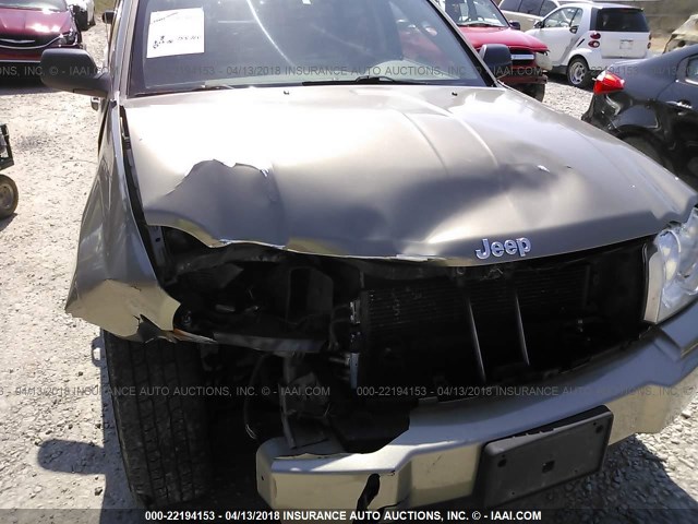 1J4GR48K76C190012 - 2006 JEEP GRAND CHEROKEE LAREDO/COLUMBIA/FREEDOM 金色 照片 6