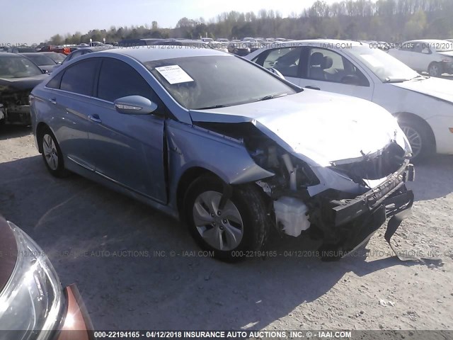 KMHEC4A40DA065867 - 2013 HYUNDAI SONATA HYBRID BLUE photo 1