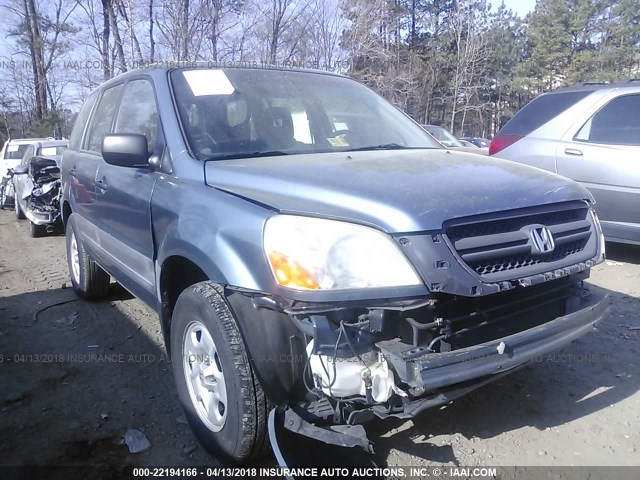 2HKYF18115H573200 - 2005 HONDA PILOT LX BLUE photo 6