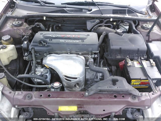 4T1BE32K52U096466 - 2002 TOYOTA CAMRY LE/XLE/SE წითელი ფოტო 10