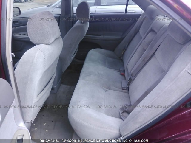 4T1BE32K52U096466 - 2002 TOYOTA CAMRY LE/XLE/SE წითელი ფოტო 8