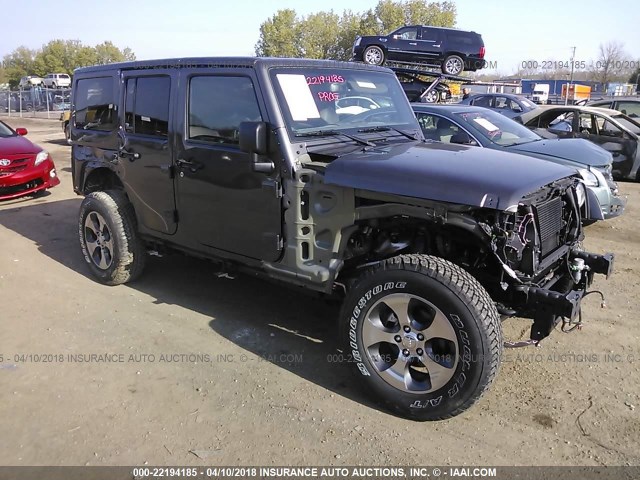 1C4BJWEG3JL807112 - 2018 JEEP WRANGLER UNLIMITE SAHARA GRAY photo 1