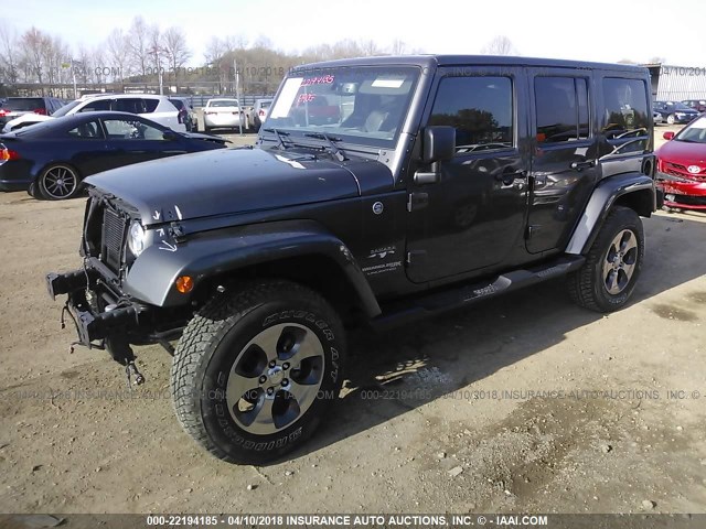 1C4BJWEG3JL807112 - 2018 JEEP WRANGLER UNLIMITE SAHARA GRAY photo 2