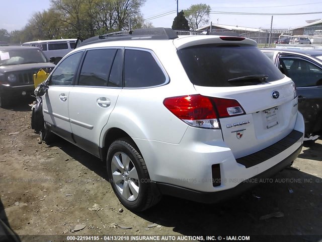 4S4BRCKC3C3225471 - 2012 SUBARU OUTBACK 2.5I LIMITED WHITE photo 3