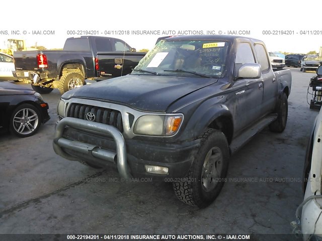 5TEGN92N73Z198576 - 2003 TOYOTA TACOMA DOUBLE CAB PRERUNNER BLACK photo 2